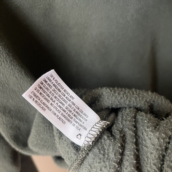 All In Motion Womens Large Jacket Solid Green 1/2 Zip Pullover Hooded Pockets - Picture 7 of 9